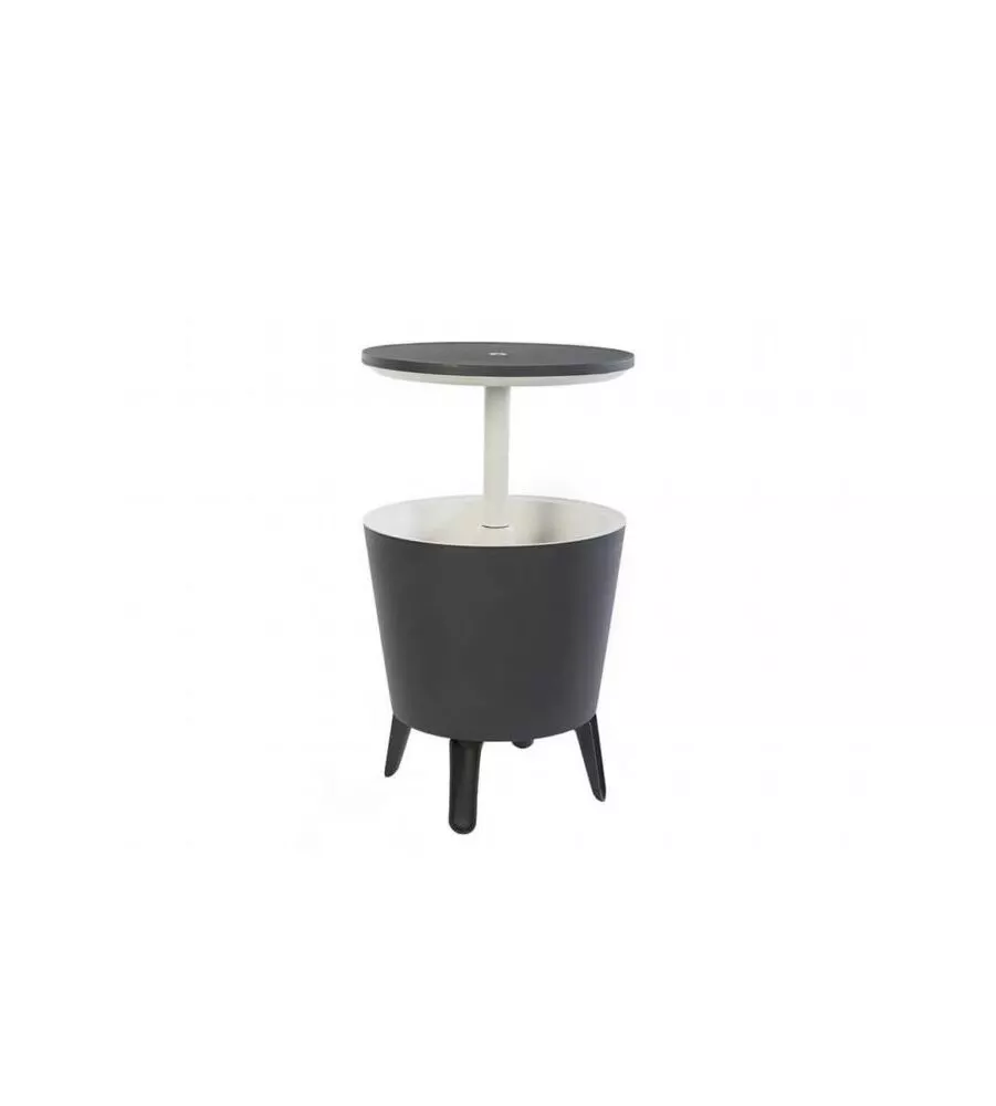TAVOLINO PORTAGHIACCIO PORTATILE KETER "COOL BAR" GRAFITE, 49,5X49,5X84,5 CM
